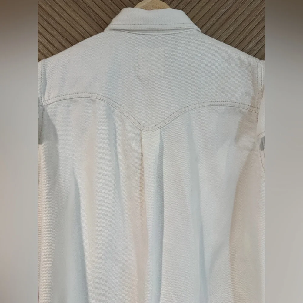 🤍Zadig & Voltaire🤍Toky White Denim Ruffle Shirt, M - Picture 10 of 13